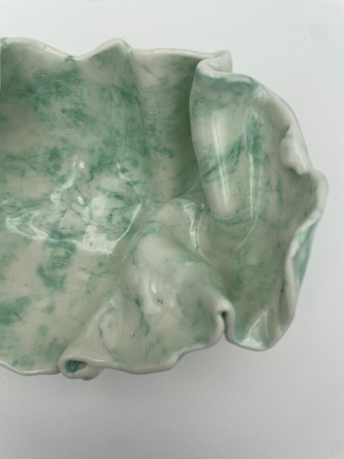 Marble green porcelain pinch pot - Image 3