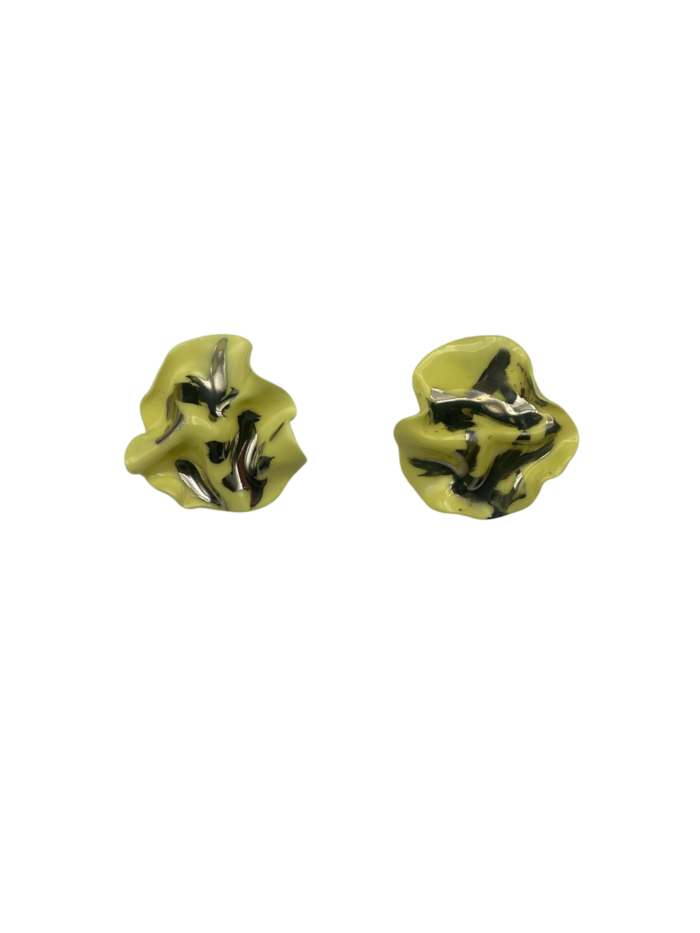 Medium Yellow Electric Earrings - Image 2